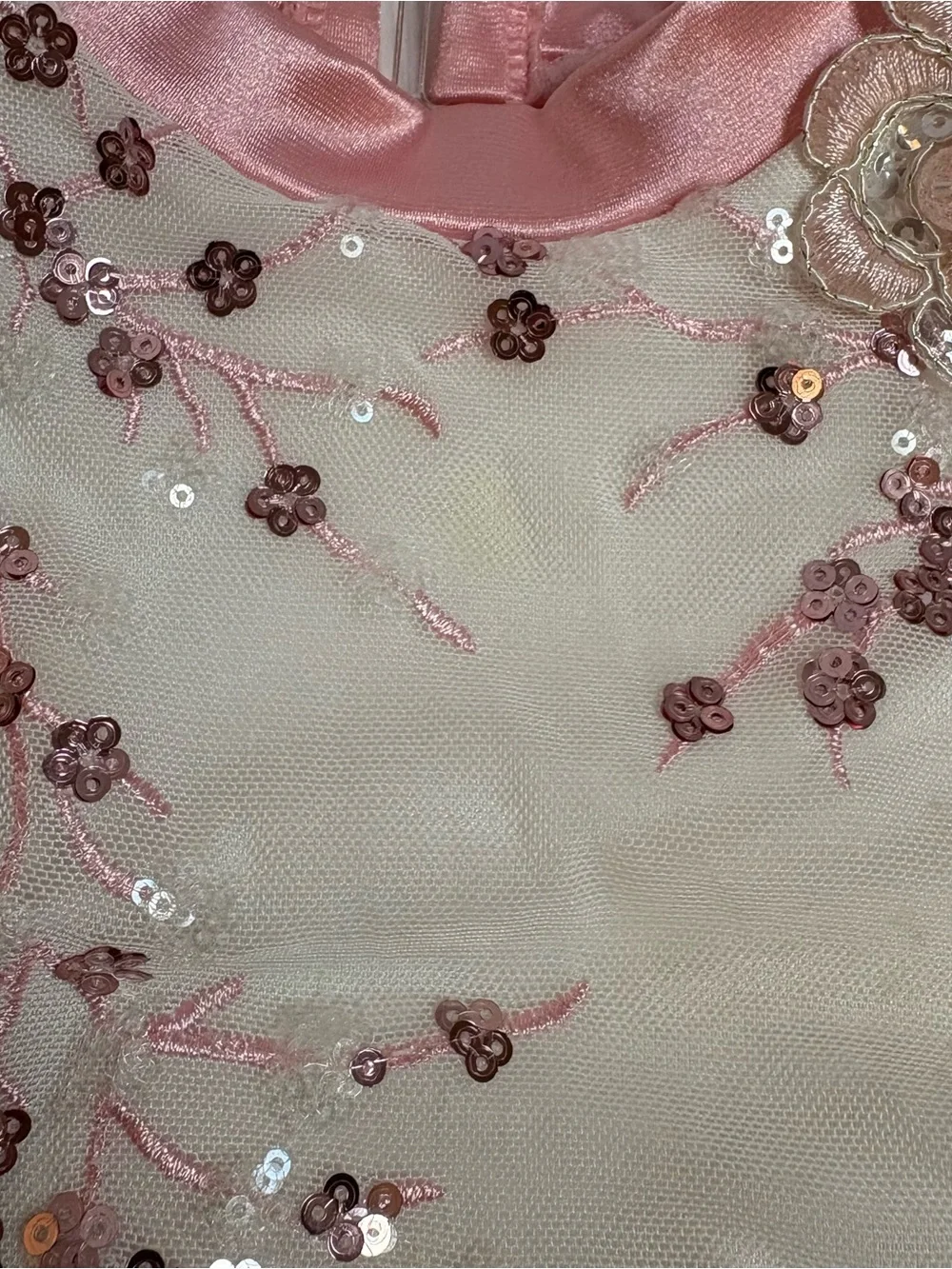 Weissman IC Dance Costume Dress Pink & White Tulle & Embellishments